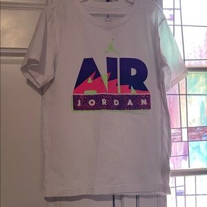 Jordan Kids White Tee with Bold Air Logo